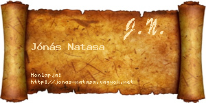 Jónás Natasa névjegykártya