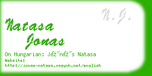 natasa jonas business card